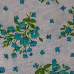 Aqua green floral spigs cotton fabric code RE1 from The Sewing Room Malvern